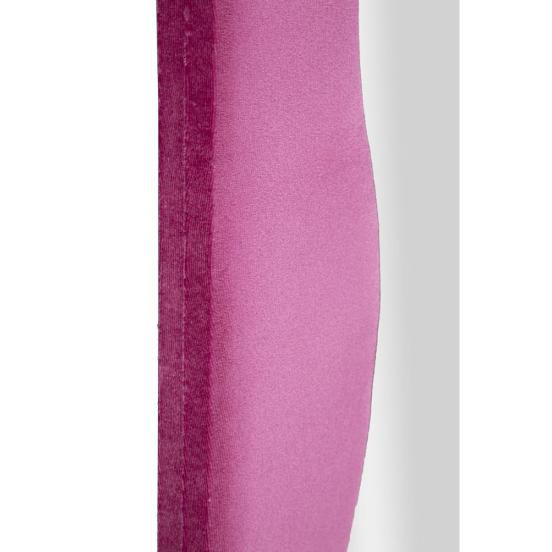 Grand Miroir mural original Irrégulier 60x160 en Velours Rose fuchsia Theodor 