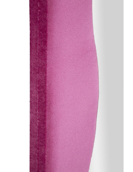 Grand Miroir mural original Irrégulier 60x160 en Velours Rose fuchsia Theodor 