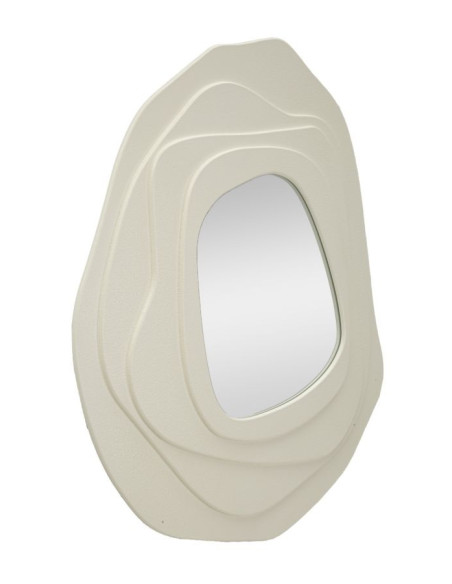 Grand Miroir mural Irrégulier 90x97 en Bois Blanc Dalia 