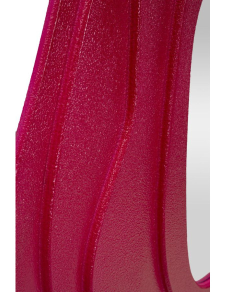 Grand Miroir mural Irrégulier 90x97 en Bois Rose fuchsia Dalia 