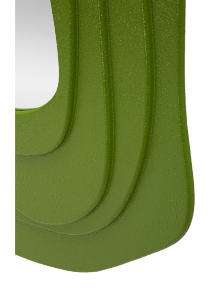 Grand Miroir mural Irrégulier 90x97 en Bois Vert Dalia 