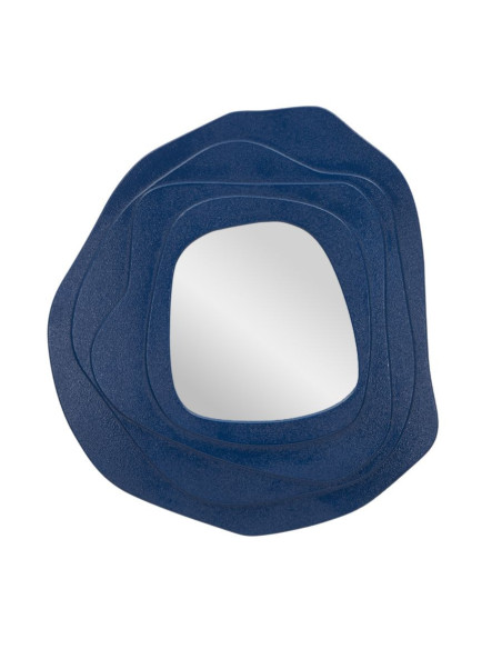 Grand Miroir mural Irrégulier 90x97 en Bois Bleu Dalia - 1
