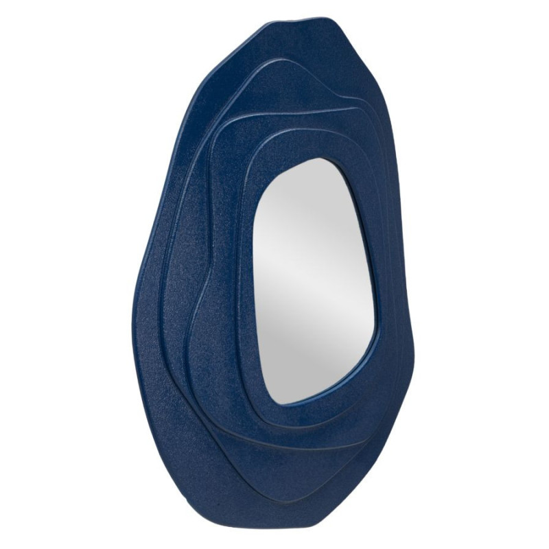 Grand Miroir mural Irrégulier 90x97 en Bois Bleu Dalia - 2