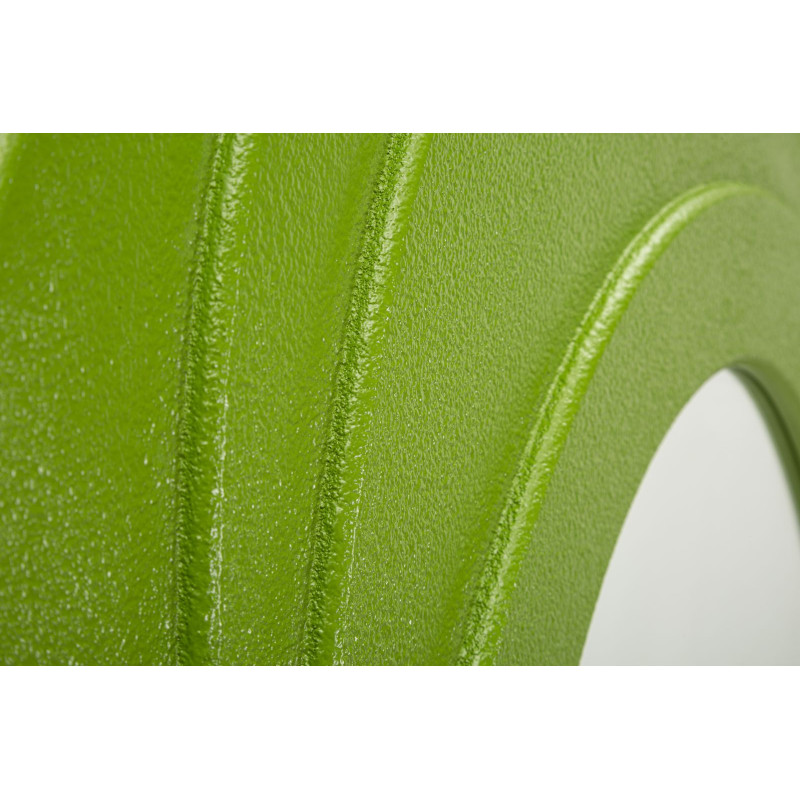 Grand Miroir mural Irrégulier 90x165 en Bois Vert Dafne - 4