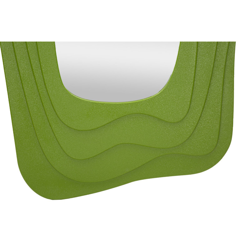 Grand Miroir mural Irrégulier 90x165 en Bois Vert Dafne - 5