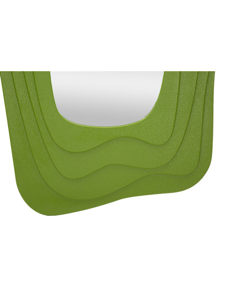 Grand Miroir mural Irrégulier 90x165 en Bois Vert Dafne - 5