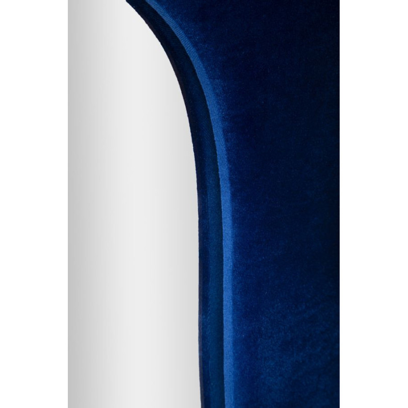 Grand Miroir mural original Irrégulier 60x160 en Velours Bleu Theodor 