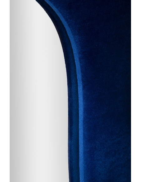 Grand Miroir mural original Irrégulier 60x160 en Velours Bleu Theodor 