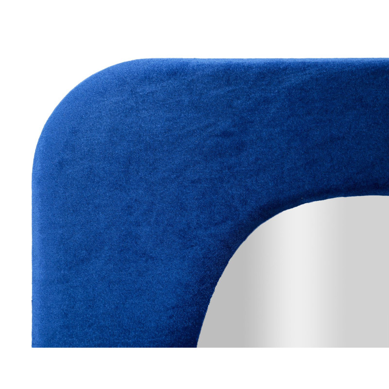 Grand Miroir mural original Irrégulier 60x160 en Velours Bleu Theodor 