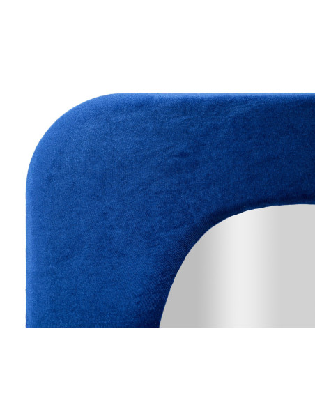 Grand Miroir mural original Irrégulier 60x160 en Velours Bleu Theodor 