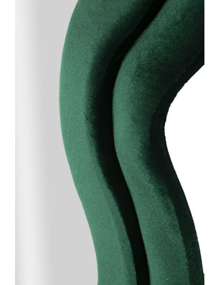 Grand Miroir mural original Irrégulier 58x160 en Velours Vert Monica 