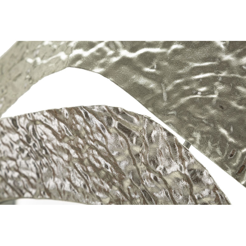 Miroir mural moderne Irrégulier 66x75 en Métal Argenté Aury 