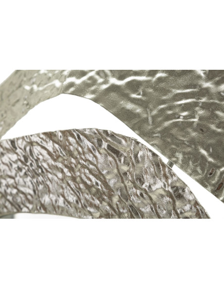 Miroir mural moderne Irrégulier 66x75 en Métal Argenté Aury 