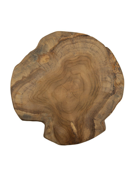 Tabouret artisanal ethnique Hauteur 45 cm en Bois de teck recyclé Marron Kursi 