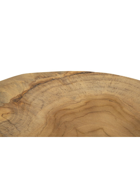 Tabouret artisanal ethnique Hauteur 45 cm en Bois de teck recyclé Marron Kursi 