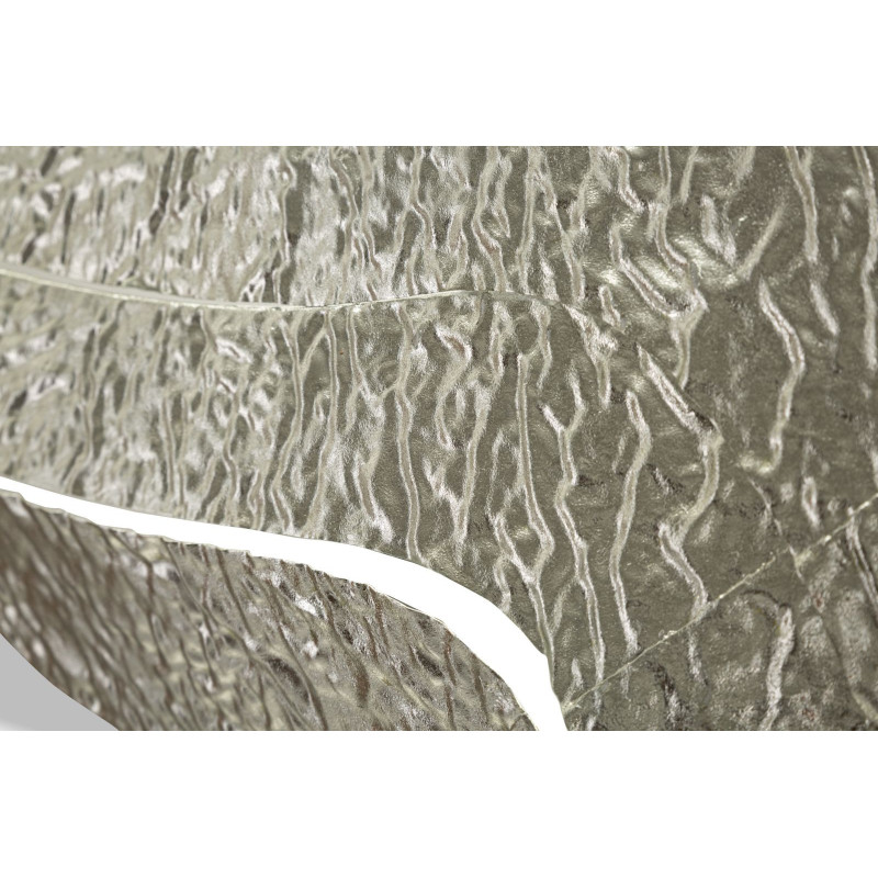 Miroir mural moderne Original 74x79 en Métal Argenté Aury 