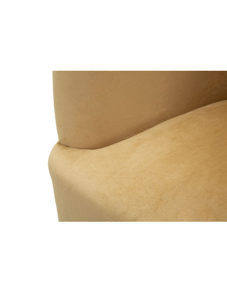 Fauteuil moderne chic en Velours Marron Métal Noir Bois Browy - 9