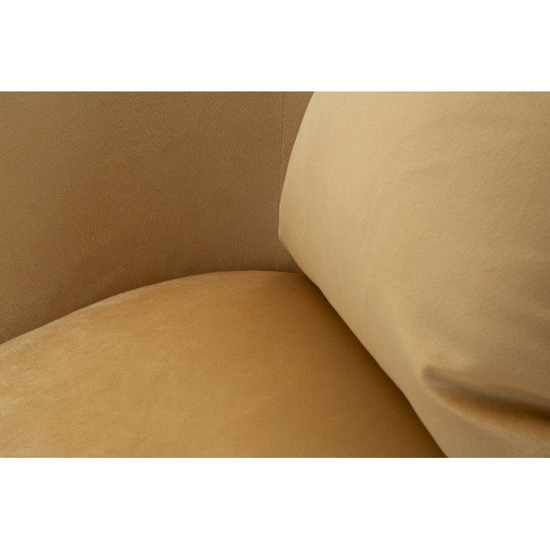 Fauteuil moderne chic en Velours Marron Métal Noir Bois Browy - 10