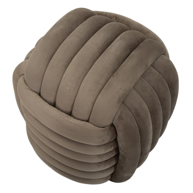 Pouf original moderne Carré 45 cm en Velours Gris Softy 