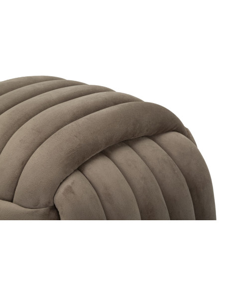 Pouf original moderne Carré 45 cm en Velours Gris Softy 