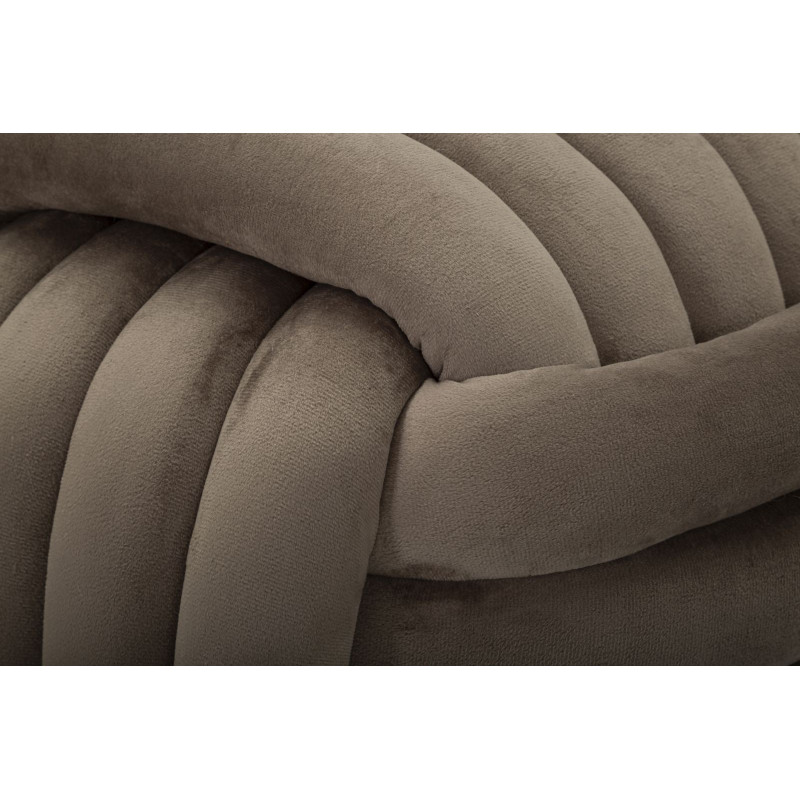 Pouf original moderne Carré 45 cm en Velours Gris Softy 