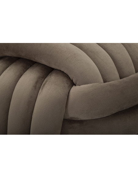 Pouf original moderne Carré 45 cm en Velours Gris Softy 