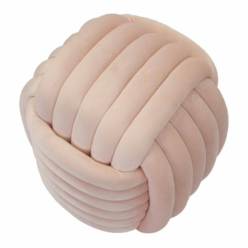 Pouf original moderne Carré 45 cm en Velours Rose poudré Softy 