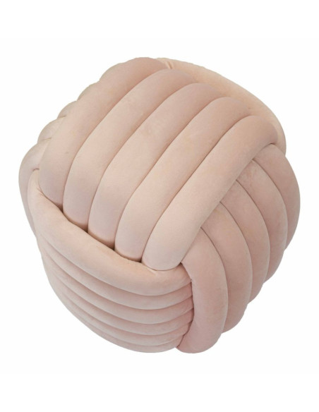 Pouf original moderne Carré 45 cm en Velours Rose poudré Softy 