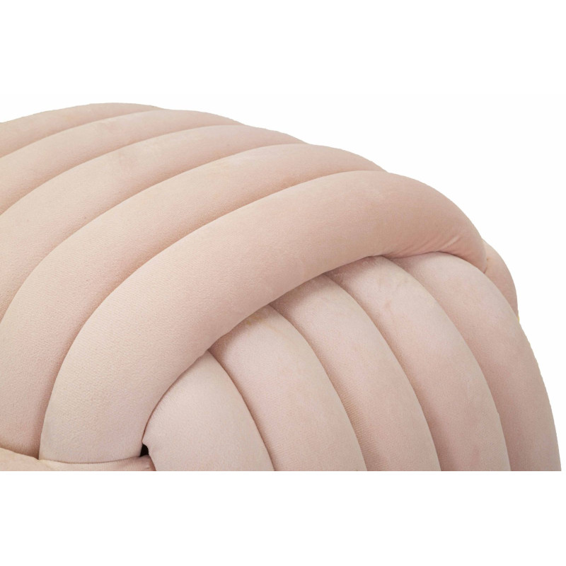 Pouf original moderne Carré 45 cm en Velours Rose poudré Softy 