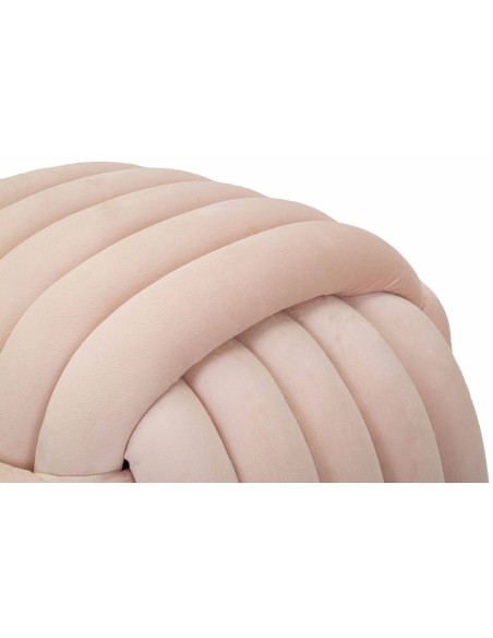 Pouf original moderne Carré 45 cm en Velours Rose poudré Softy 