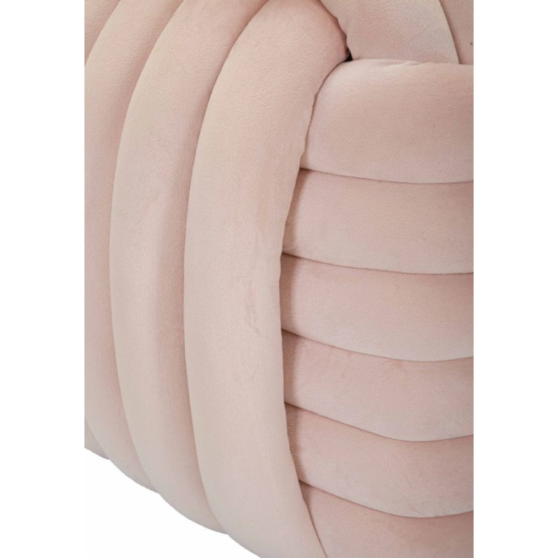 Pouf original moderne Carré 45 cm en Velours Rose poudré Softy 