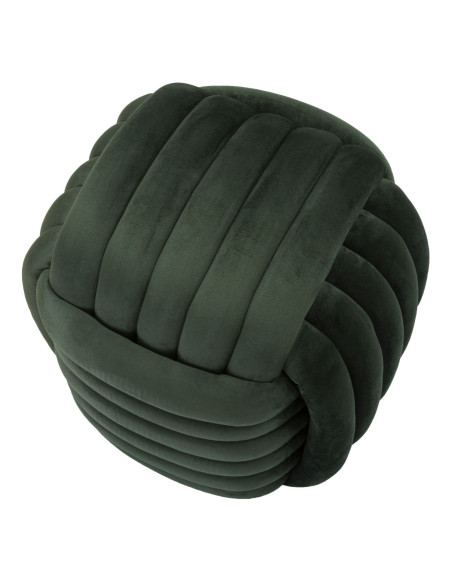 Pouf original moderne Carré 45 cm en Velours Vert foncé Softy 