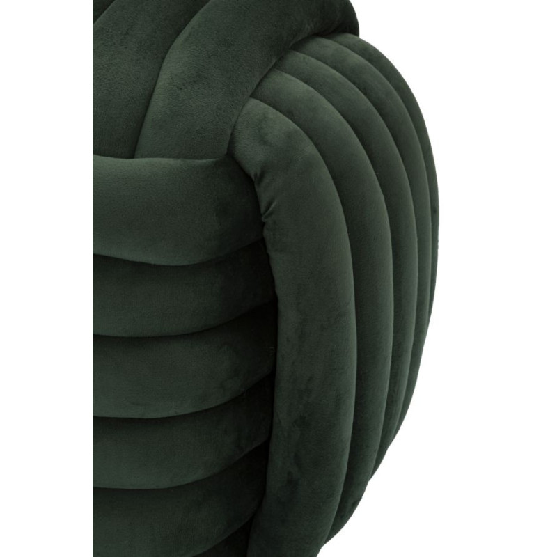 Pouf original moderne Carré 45 cm en Velours Vert foncé Softy 