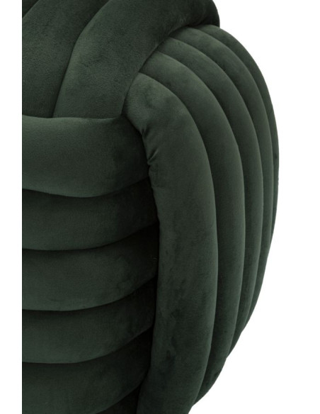 Pouf original moderne Carré 45 cm en Velours Vert foncé Softy 