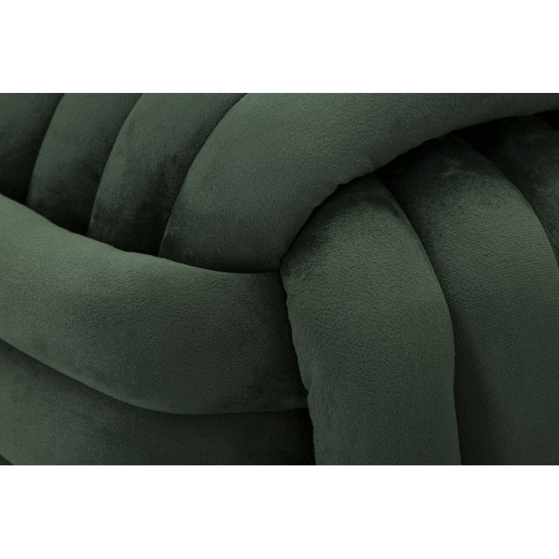 Pouf original moderne Carré 45 cm en Velours Vert foncé Softy 