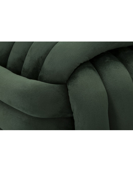 Pouf original moderne Carré 45 cm en Velours Vert foncé Softy 