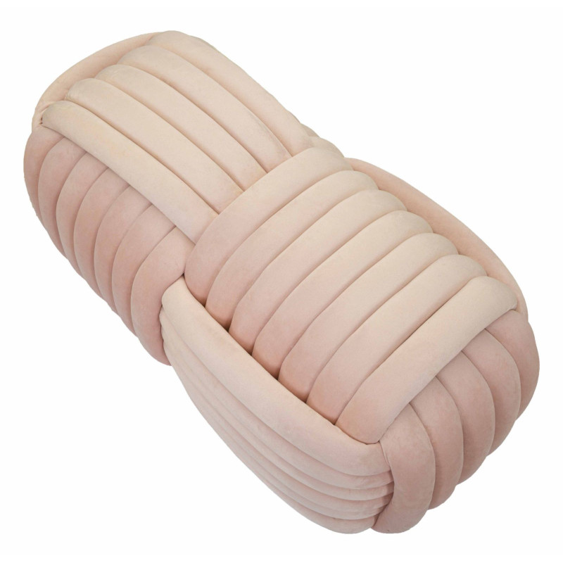 Banquette originale moderne Rectangulaire 90 cm 2 places en Velours Rose fuchsia Softy 