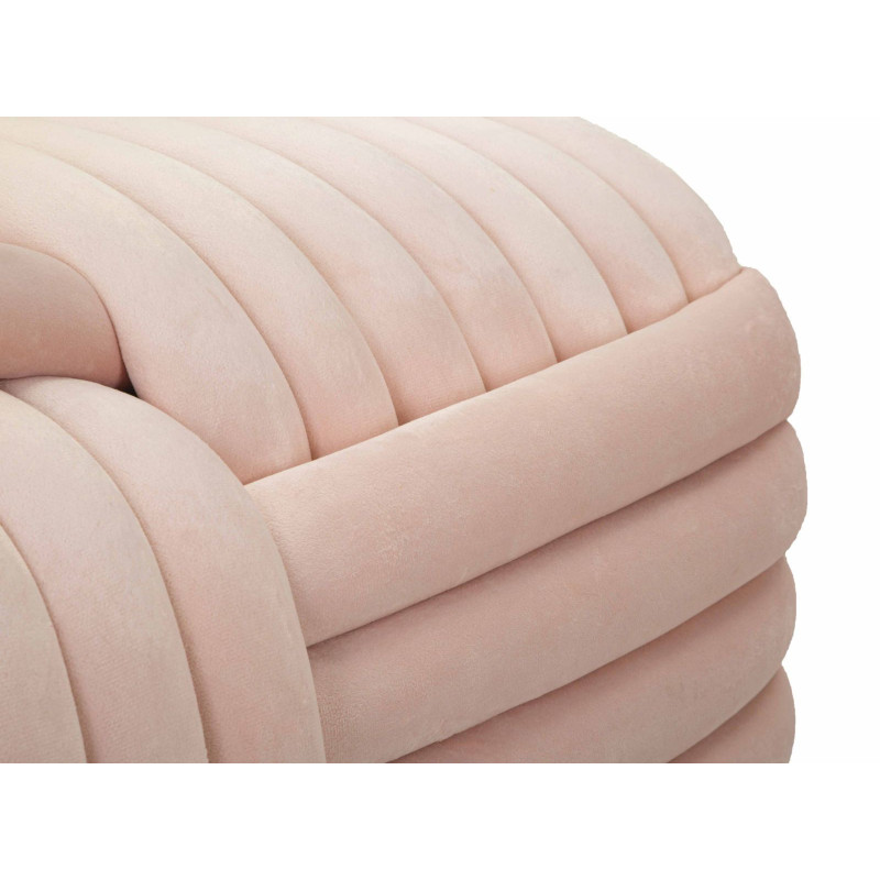 Banquette originale moderne Rectangulaire 90 cm 2 places en Velours Rose fuchsia Softy 