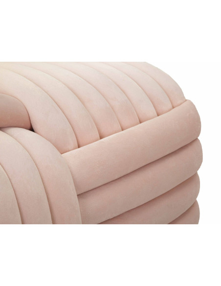 Banquette originale moderne Rectangulaire 90 cm 2 places en Velours Rose fuchsia Softy 