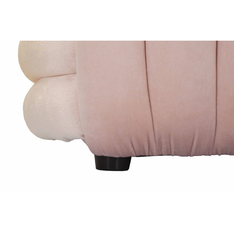 Banquette originale moderne Rectangulaire 90 cm 2 places en Velours Rose fuchsia Softy 