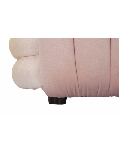 Banquette originale moderne Rectangulaire 90 cm 2 places en Velours Rose fuchsia Softy 