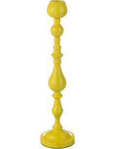 Grand Bougeoir moderne sur pied Hauteur 57 cm en Métal Jaune Monarchy - 1