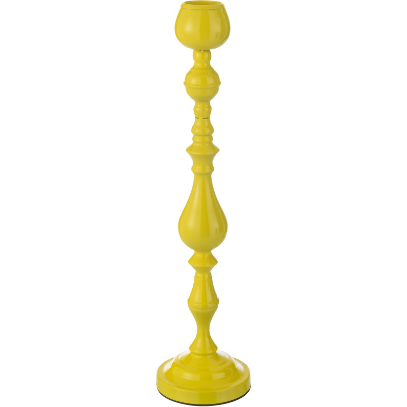 Grand Bougeoir moderne sur pied Hauteur 57 cm en Métal Jaune Monarchy - 1