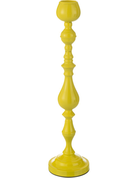 Grand Bougeoir moderne sur pied Hauteur 57 cm en Métal Jaune Monarchy - 1