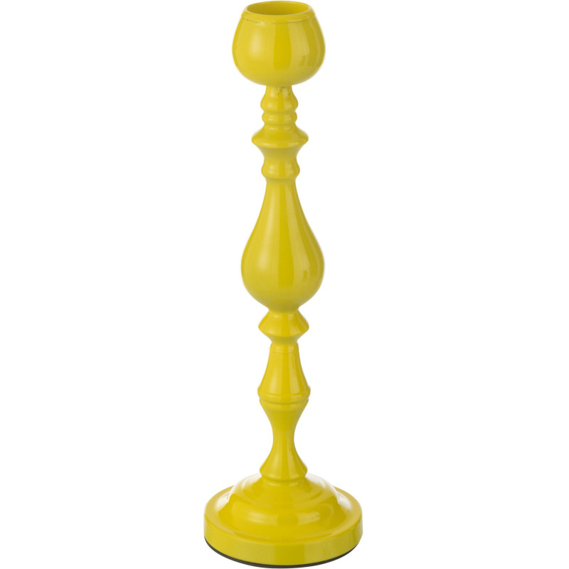 Grand Bougeoir moderne sur pied Hauteur 47 cm en Métal Jaune Monarchy - 4
