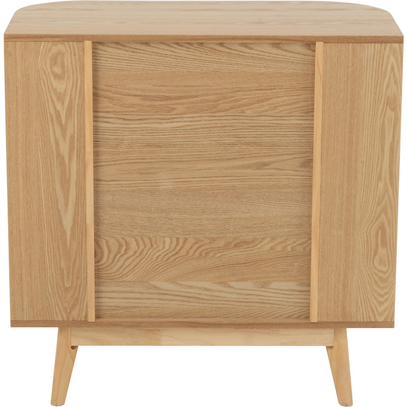 Commode japandi arrondie 3 tiroirs en Bois de pin Naturel Kaori - 5