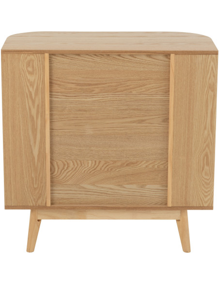 Commode japandi arrondie 3 tiroirs en Bois de pin Naturel Kaori - 5