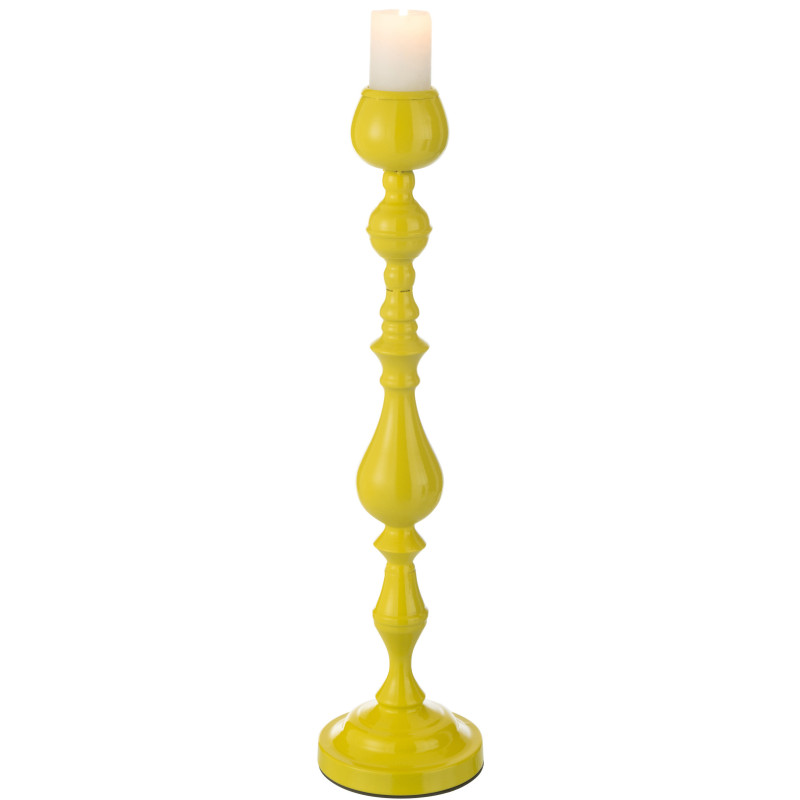 Grand Bougeoir moderne sur pied Hauteur 57 cm en Métal Jaune Monarchy - 8