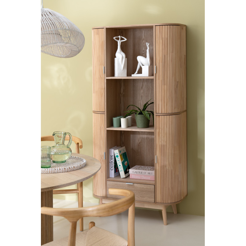 Statue déco abstraite Femme assise Hauteur 31 cm en Résine Blanc Mat Rizu - 4