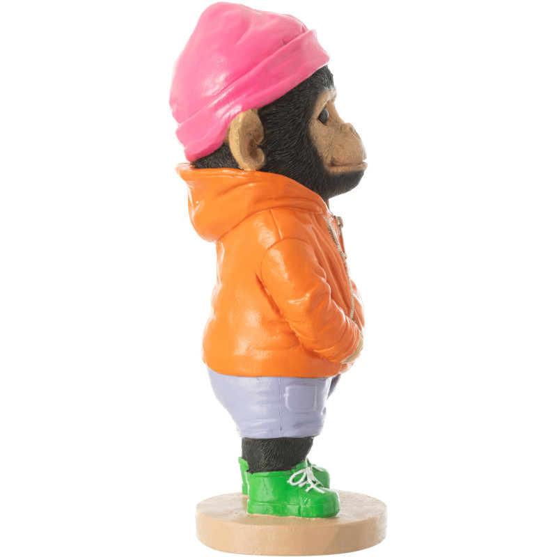 Statuette déco originale Singe Hauteur 27 cm en Résine Orange Fashion - 3